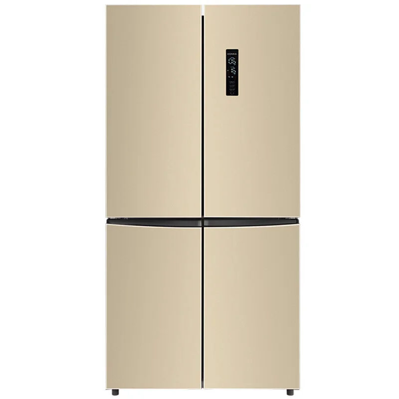 Side-by-side Refrigerator Touch Screen Black Stainless Steel 4 Door French Door Refrigerator