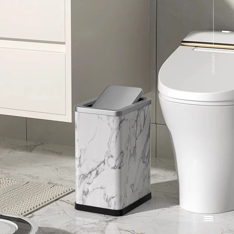 

Bathroom Trash Bin Luxury Kitchen Garbage Organizer Recycle Trash Bin Home Small Rectangular Lixeira Banheiro Household Items