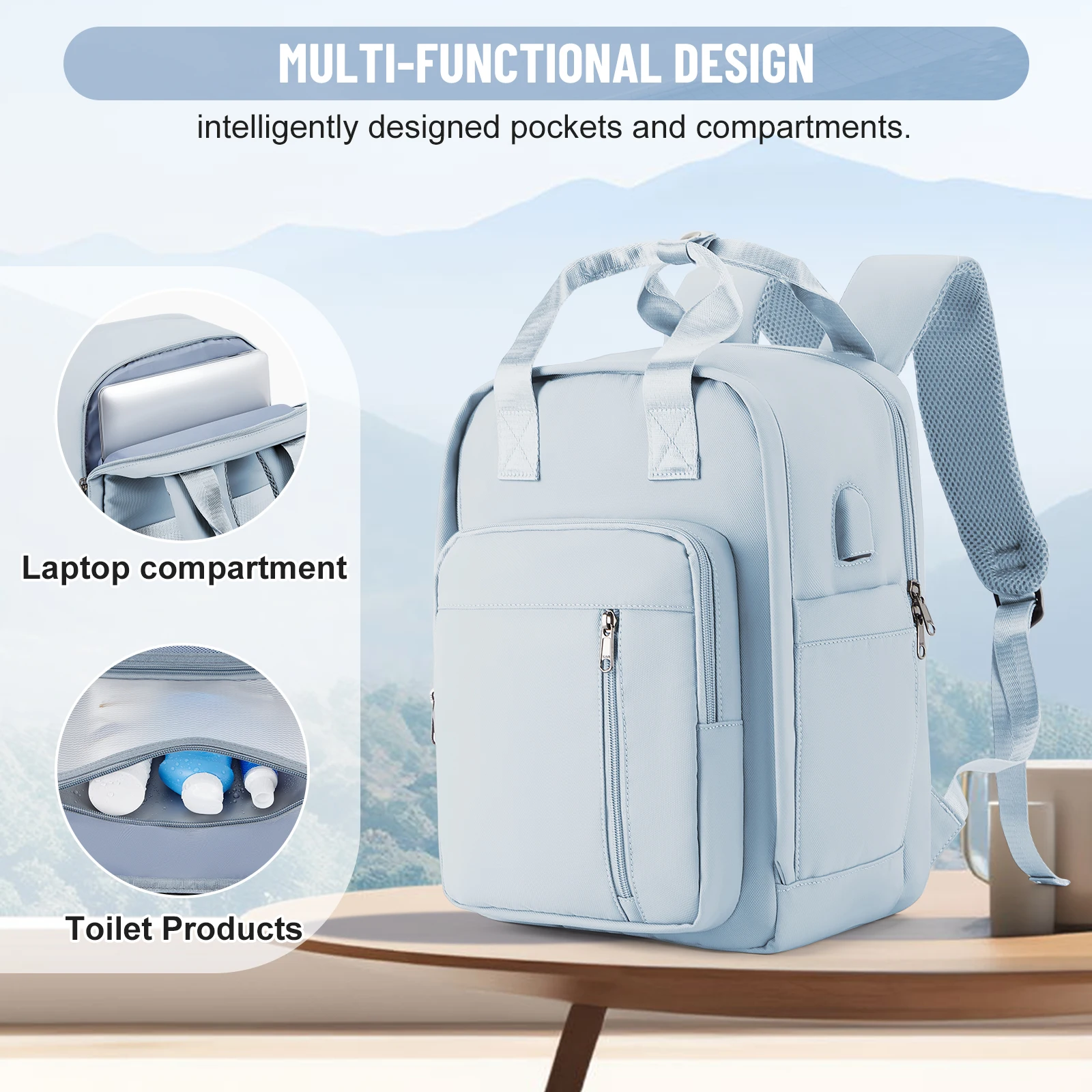 Carry on mochila viaje cabina avion 40x20x25 Women Hand Luggage Backpack College Girl School Notebook Backpack, Weekend Backpack