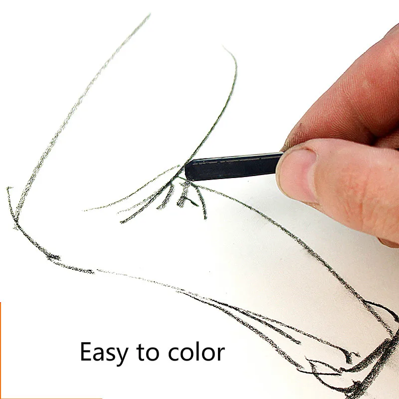 Willow Charcoal Stick Water Soluble Sketch Charcoal Strips Brown Pencil Black Drawing Pencil Sketch Painting Supplies