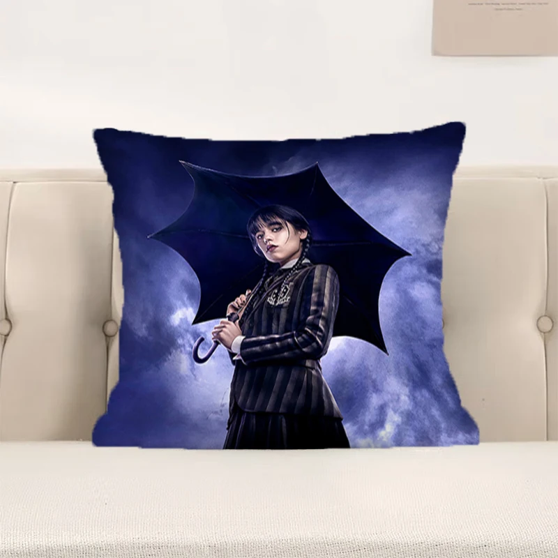 

Wednesday Addams Pillow Hugs Luxury Sofa Cushions Pillowcase Cushion Cover Decorative Pillowcases Pillows Covers Cases Home