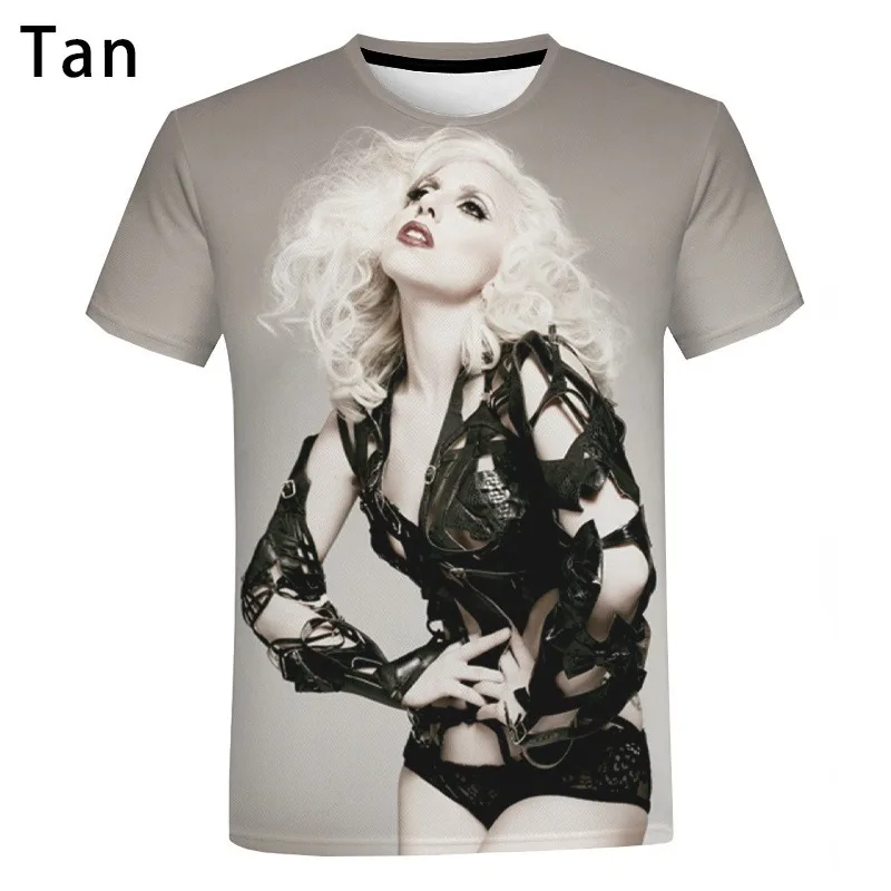 

Fashion Lady Gaga 3D T-shirt Men/women Fashion Summer Hip Hop Short Sleeve Printed T Shirt Graphic Oversized Shirt