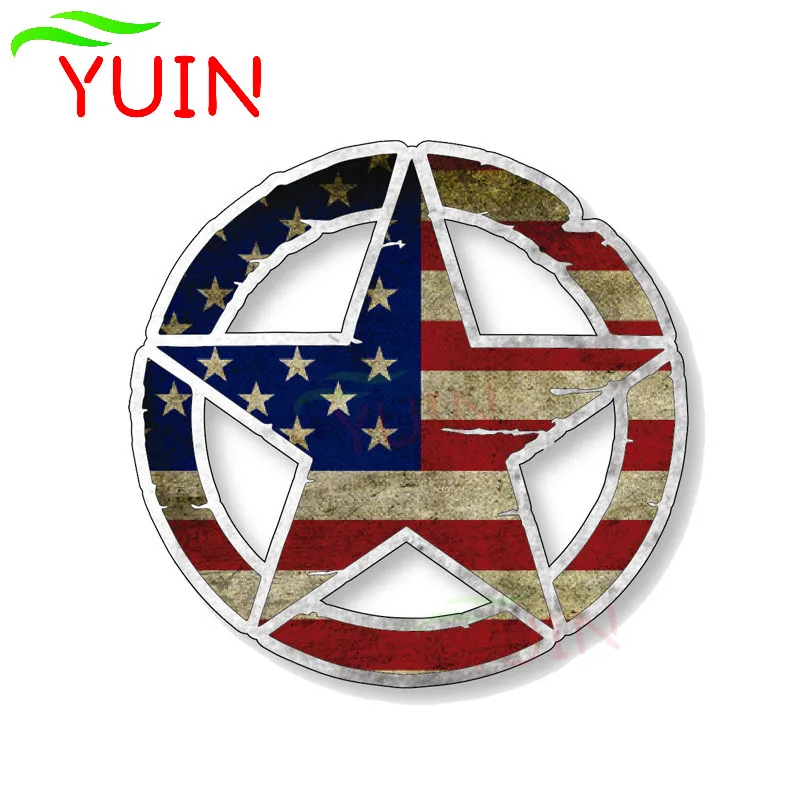 

Army StarMilitary Die Cut Car Sticker Creative Cars Accessories Stickers PVC Bumper Window Decoration Waterproof Decal 13*13cm