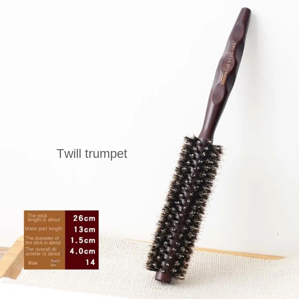 Hair Accessories Porcine Bristle Curly Hair Comb Hairdressing Hair Styling Tool Porcine Bristle Hairbrush Brown Color Nylon