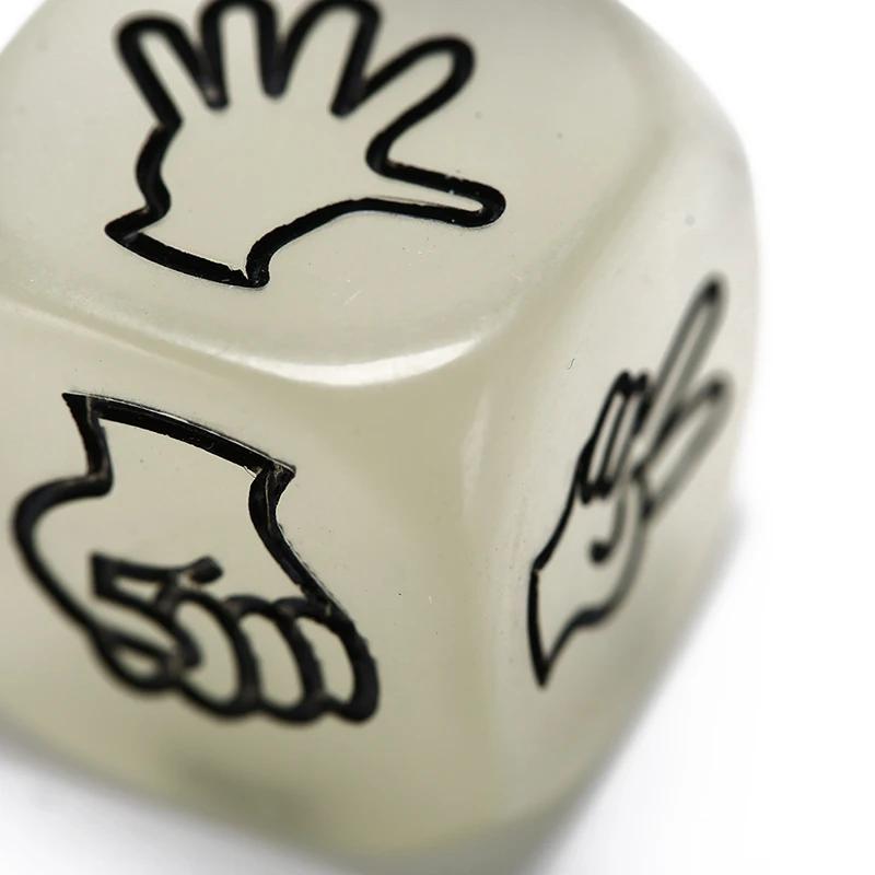 2pcs Funny 2cm Noctilucent Dice Drinking Dice Acrylic for Game Party Bar