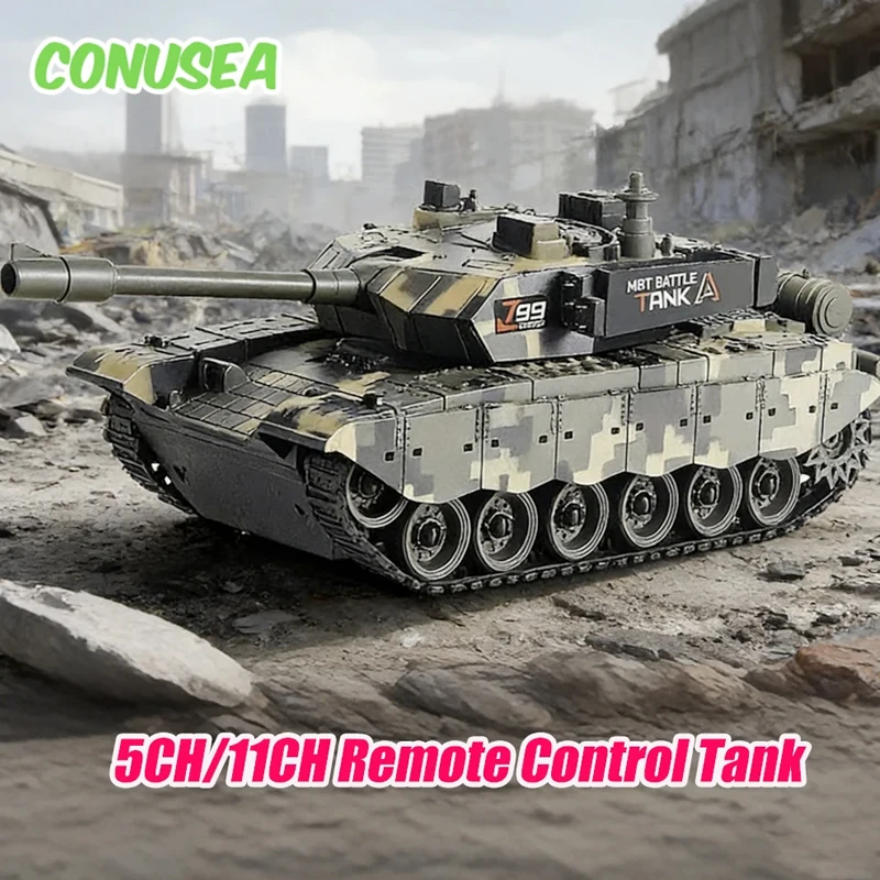33CM RC 탱크 원격 조종 전투 탱크 크롤러 자동차 전기 모델 전자 장난감 소년 생일 선물