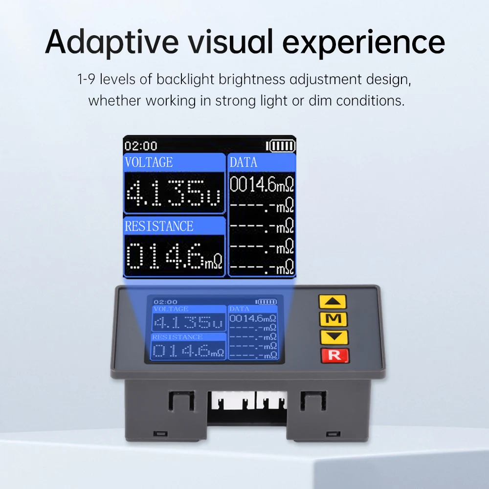 Voltage Tester Resistance Tester TS457 DC 5V Voltmeter Internal Resistance Tester Detector Voltage Meter AC 4-wire Method With Kelvin Clip Electrician Tools