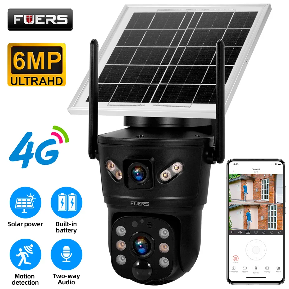Xega 4G LTE Security Camera with 20W Solar Panel 20,000mAh Battery