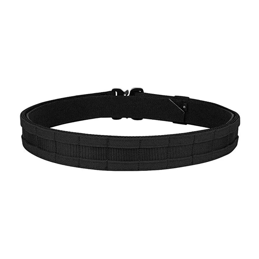 Tactical Double Belt Adjustable For-Velcro Inner And Outer Waist Belts Outdoor Military Hunting Double Layer Training Belt gun accessories belt clips camping equipment