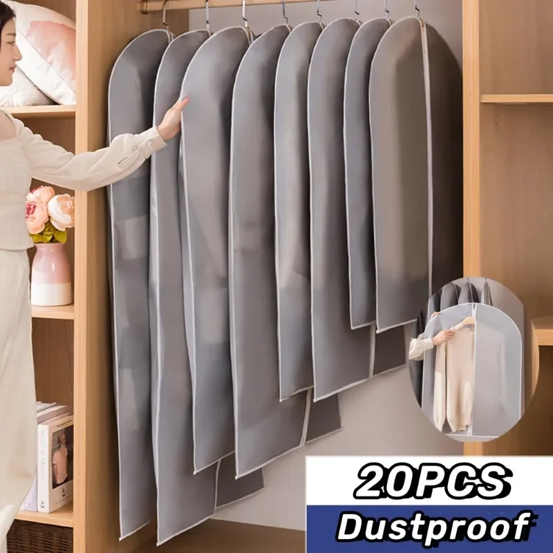Clothes Dust Cover Household Washable Clothes Dust Bag Coat Cover Dry Cleaner Clothing Store Hanging Clothes Bag Storage Bag 2
