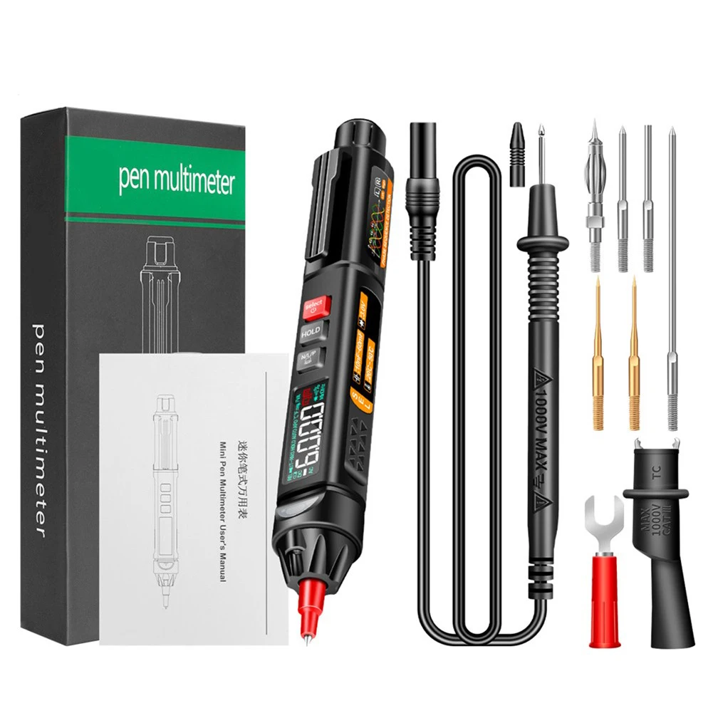 

A3009 Digital Multimeter Intelligent Voice Broadcast Pen Tester Multi-function DC/AC Voltmeter Pen Wire Temperature Tool Parts