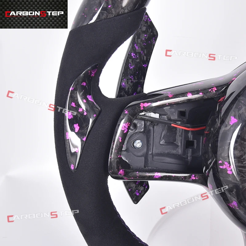 스웨이드 단조 탄소 섬유 LED 스티어링 휠, 폭스바겐 VW 골프 골프 7 5 6 8 R GTI MK7 MK5 MK6 MK1 파사트 B8 GTS 아테온용