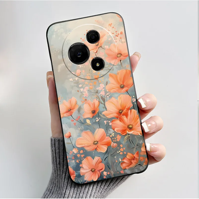 Luxury Fashion Butterfly Flowers Black Soft Silicone Shockproof Phone Case Cover