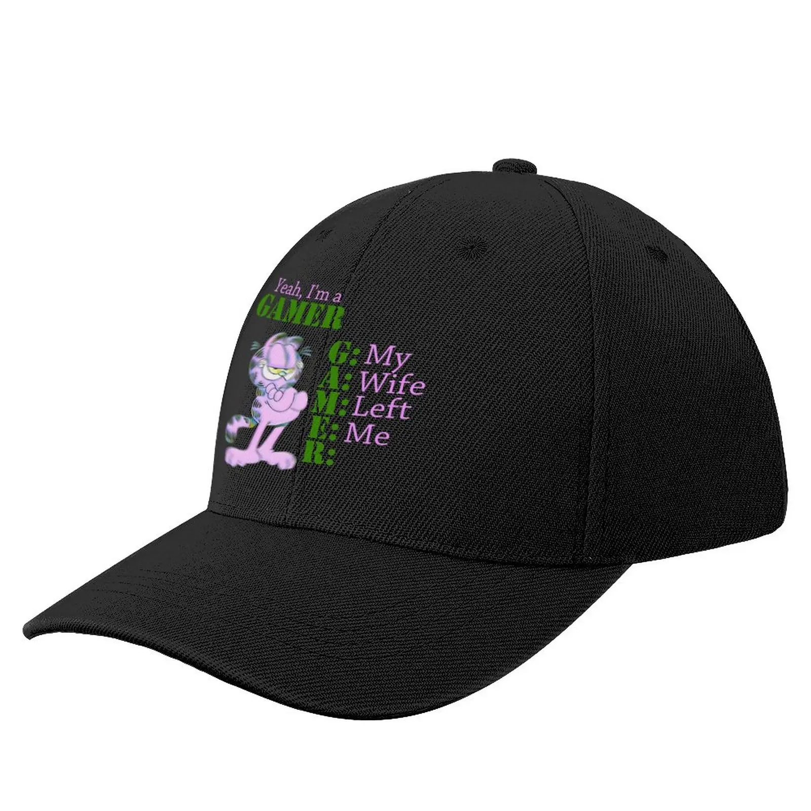

Yeah, I'm a GAMER-the cat Baseball Cap black Vintage Fluffy Hat Hat Man Women's