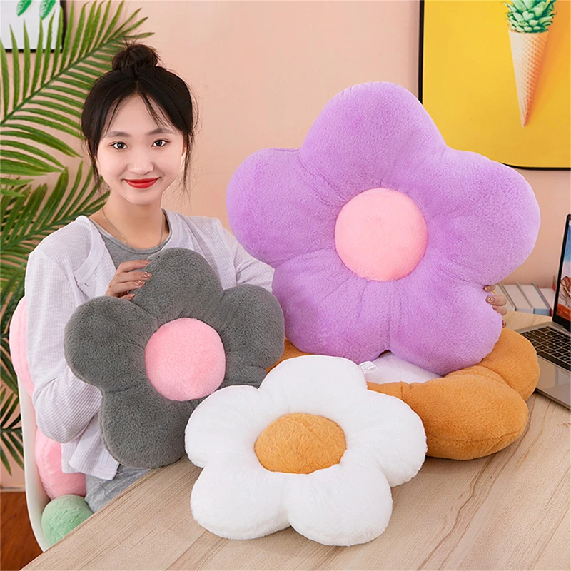 Floral Plush Throw Pillow - Cozy Home Decor Cushion
