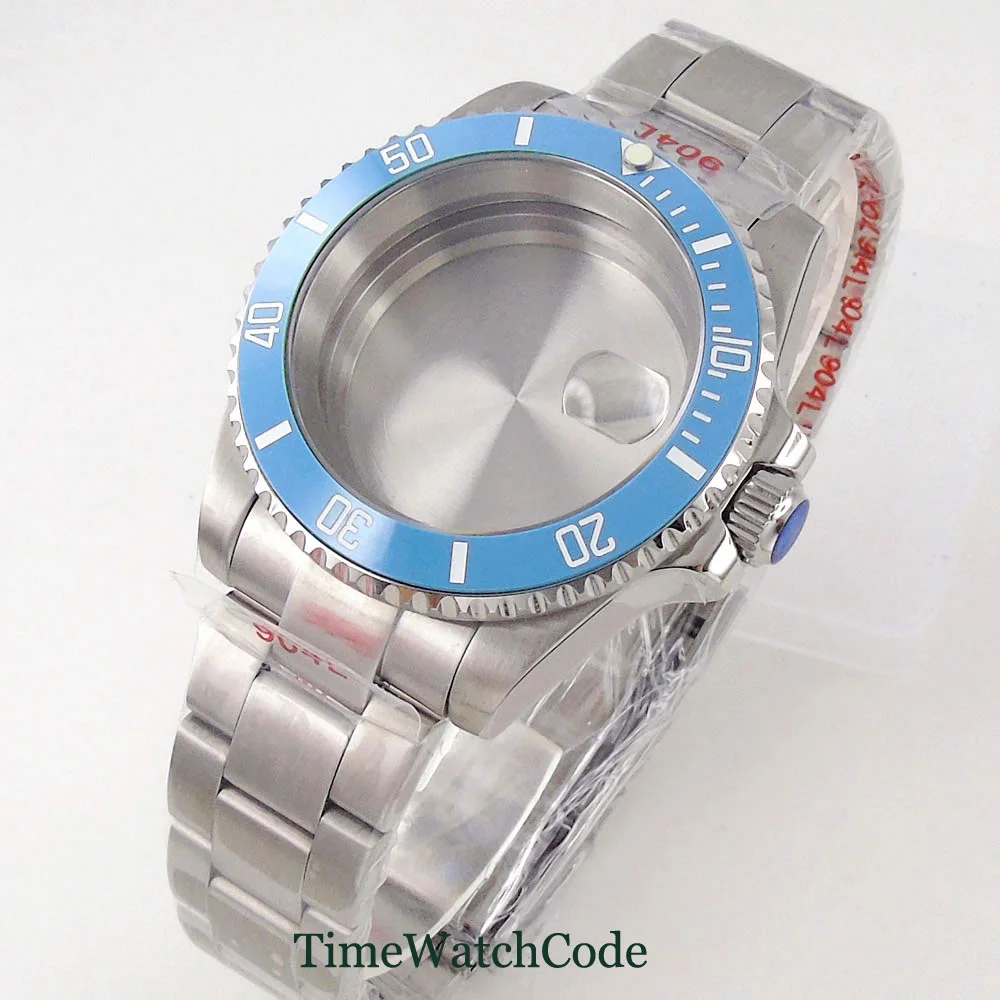 

40mm Watch Case Fit NH34 NH35 NH36 ETA 2824 2836 PT5000 Miyota8215 DG2813 Sapphire Crystal Ceramic Bezel 316L Solid Steel