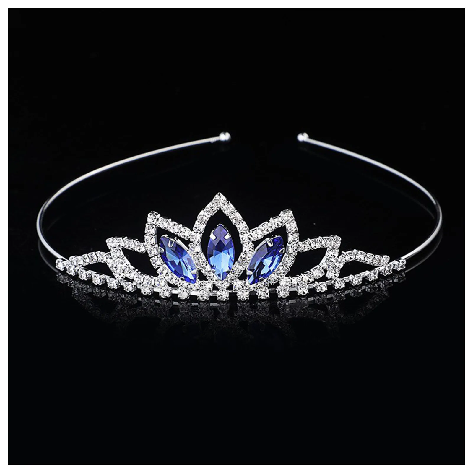 Woman Crown Baroque Headdress Stable Round Crown Party Performance Prop for Stage Performance School Ball