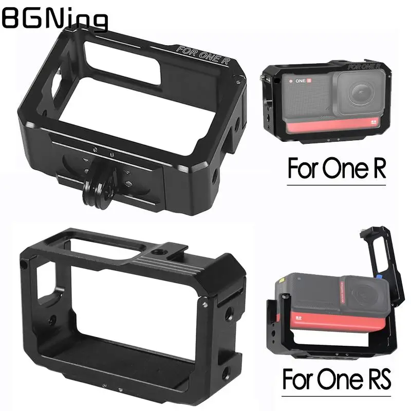 For Insta360 One R RS Camera Metal Cage Rig Frame 1/4 Foldable