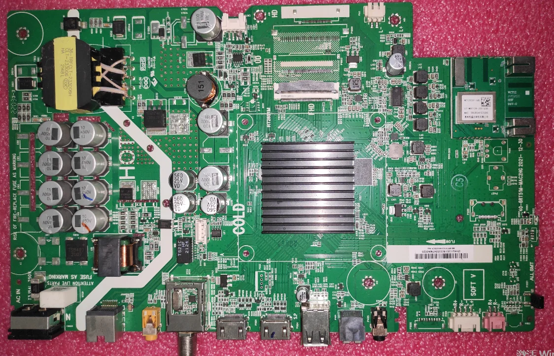 Free shipping! 40-6rt51m-mac2hg  M8-6RT4102-MA200CK  LED WiFi network TV motherboard working   good