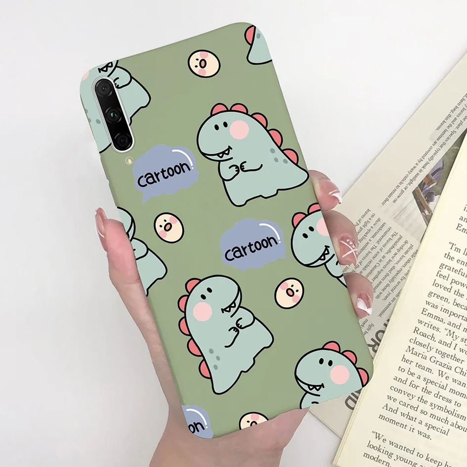 Fashionable Matte Silicone Phone Case - Cute Girl with Flower & Butterfly Design - 6.59
