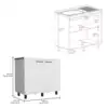 Napoles 2 Utility Sink with Cabinet, Stainless Steel Countertop, Interior Shelf White 2