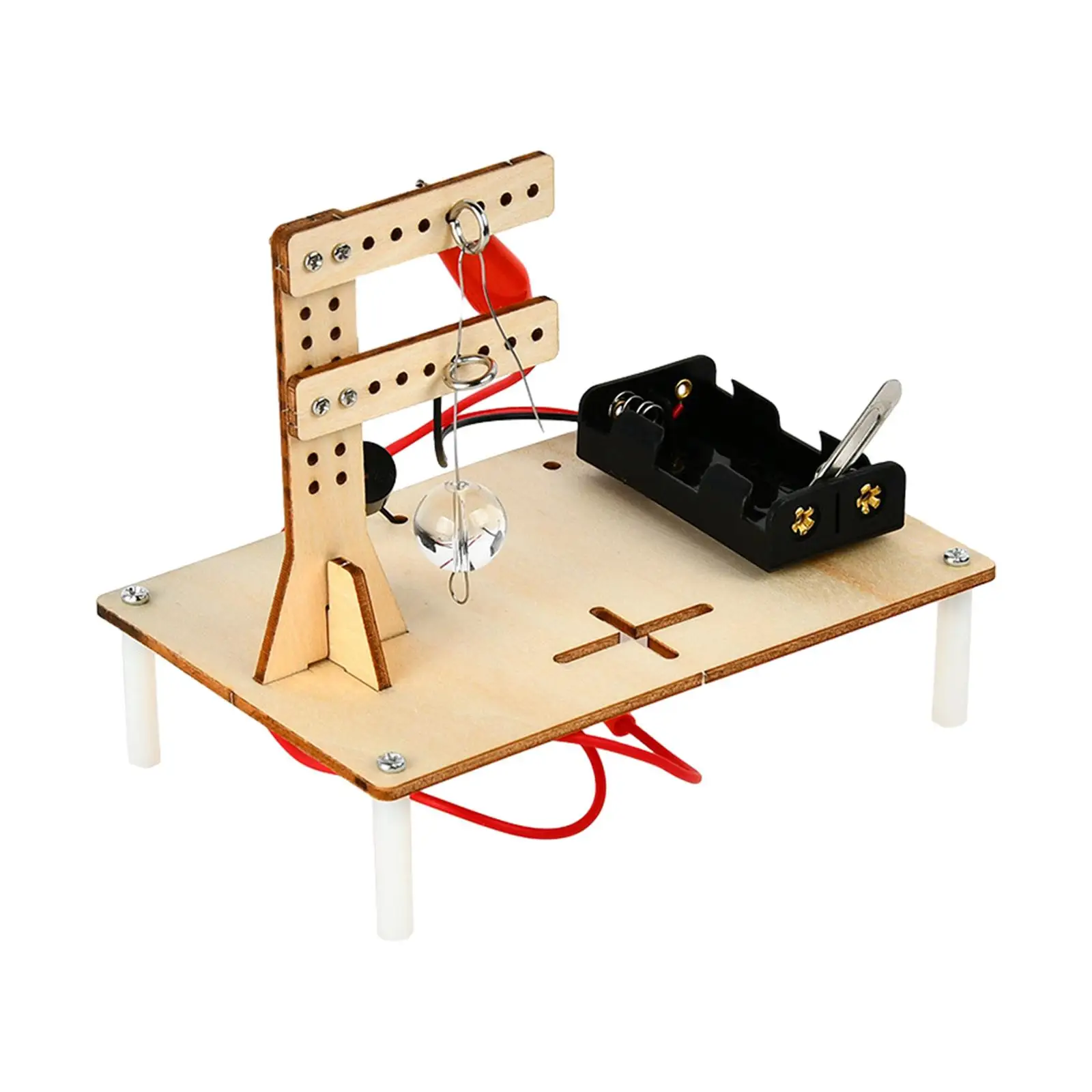 

Wooden Science Experiments Toy Puzzle Toys Crafts Mini Developments Toy Earthshock Alarm Technology for Home School Children