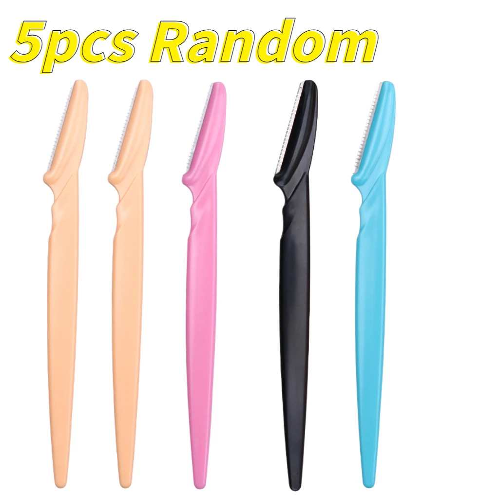 Eyebrow Razor Eyebrow Trimmer Women Face Razor Hair Remover Eye Brow Shaver Blades for Cosmetic Beauty Makeup Tools 1/5/10 Pcs 2