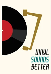 Retro Vinyl Records Canvas Art Print | Music Album Themed Wall Decor - 40x60cm Unframed (5)