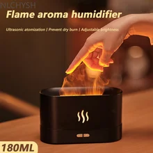 

180ML USB Essential Oil Diffuser Simulation Flame Ultrasonic Humidifier Home Office Air Freshener Fragrance Sooth Sleep Atomizer