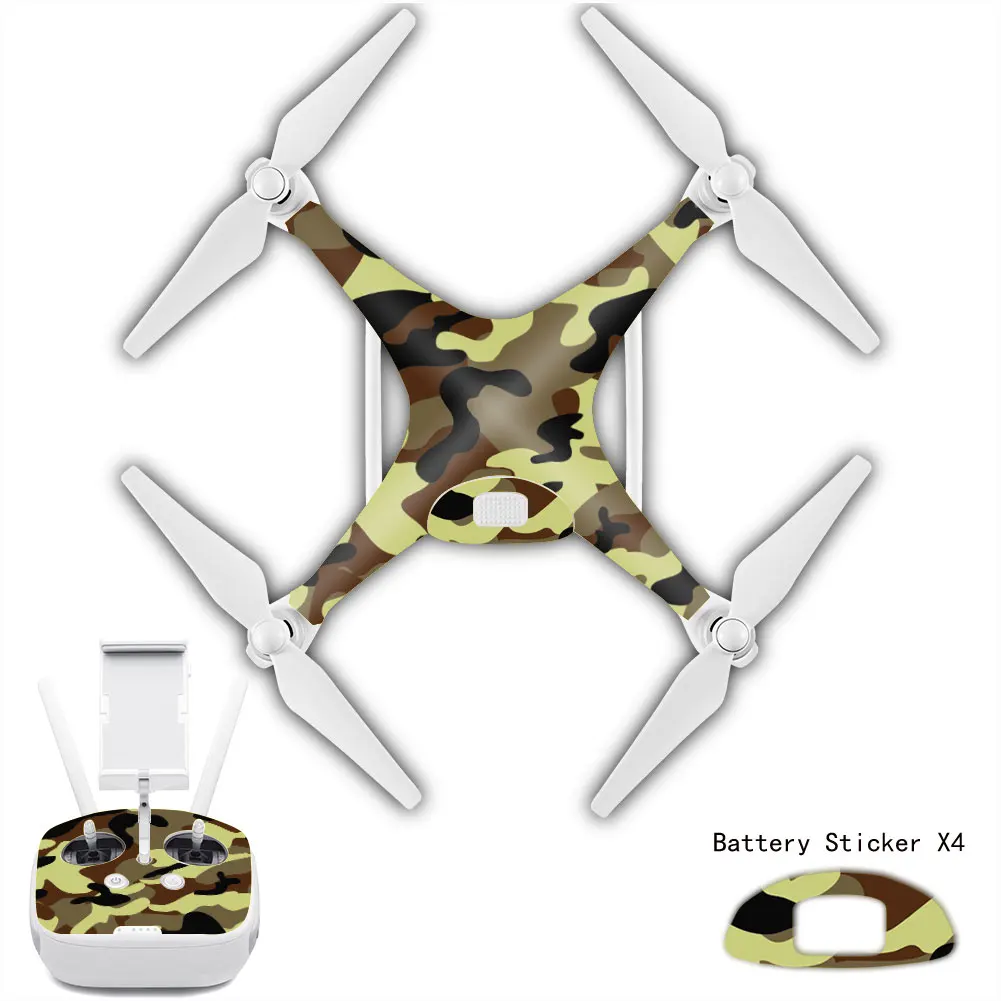 Drone Decals Waterproof Skin Protective PVC Stickers Drone Body Arm Remote Control Protector for DJI Phantom 4 Accessories 