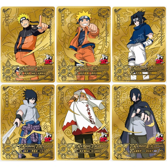 KAYOU Naruto Card Genuine Double Eleven Gift Box SV Card Anime Kakashi  Sasuke Obito Water Gate