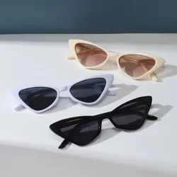 Chic Retro Cat Eye Sunglasses Set - 3 Pairs of Vintage-Inspired Eyewear (Black white coffee)