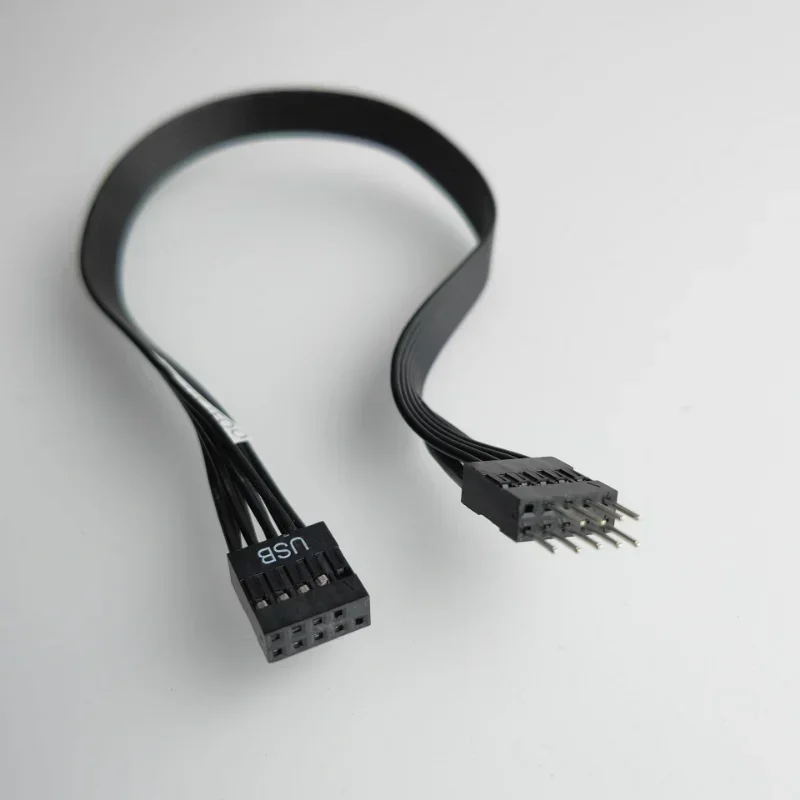 9-PIN USB2.0 Computer Motherboard Extension Cable 9PIN Male To Female Header Internal Port USB Data Cord 24AWG 30cm usb extension cable