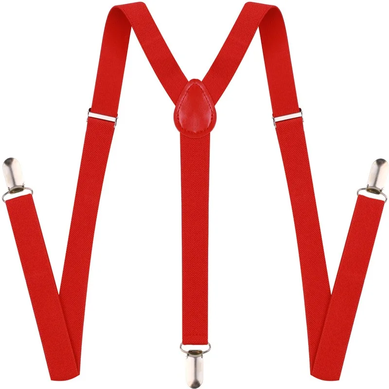 Adult Suspenders Solid Color Suspenders for Men Women Dress Shirt Pants Braces Straps for Wedding Party Suit Skirt Apparel