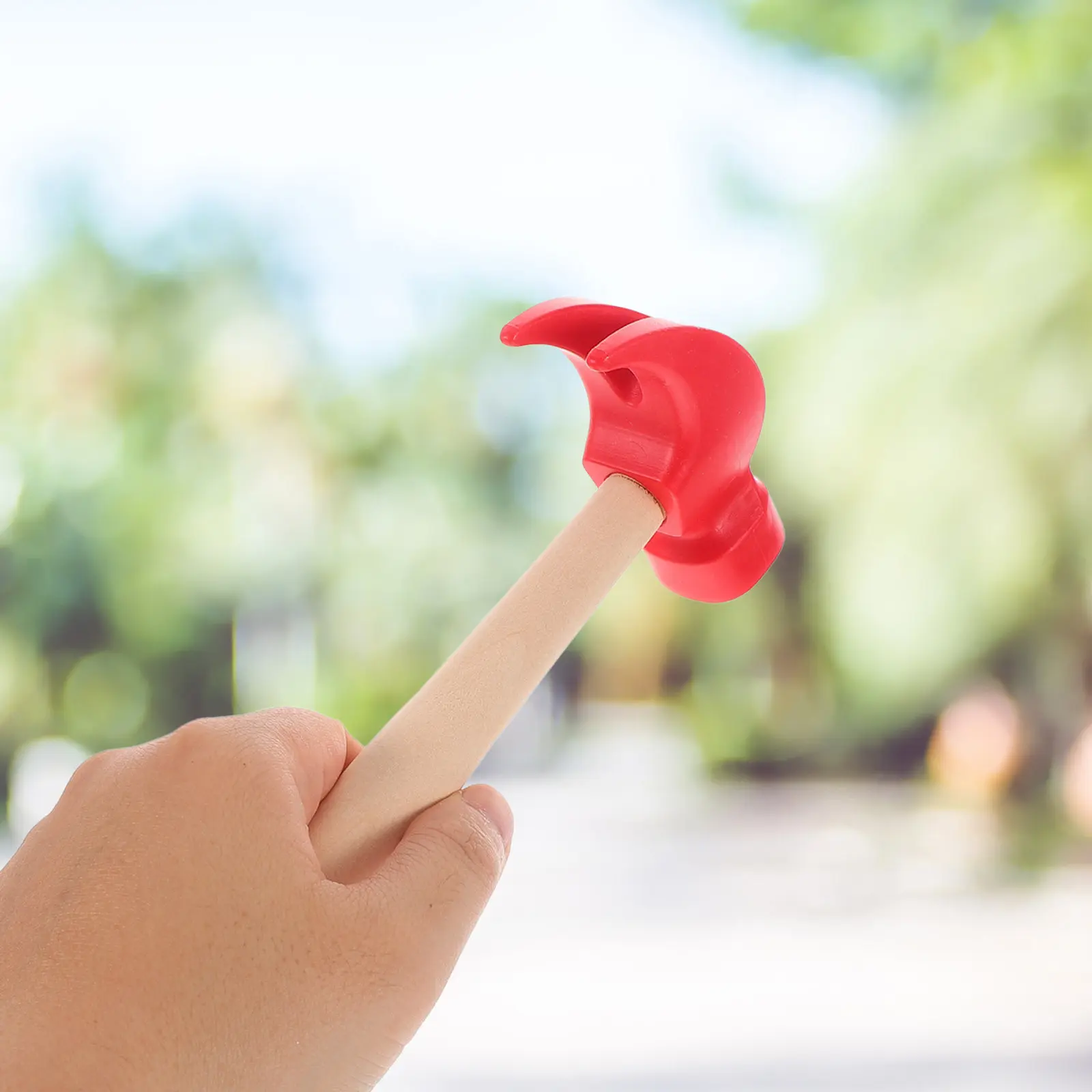 2Pcs 나무 망치 어린이 시뮬레이션 유지 관리 도구 천연 나무 경량 내구성 손..