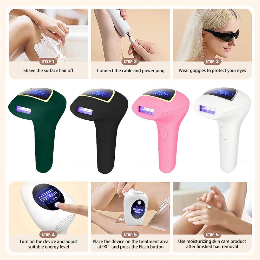 2024New 900000Flashes Laser Epilator Laser Hot Sell  Permanent IPL Photoepilator Hair Removal Painless Electric Epilator Machine 4