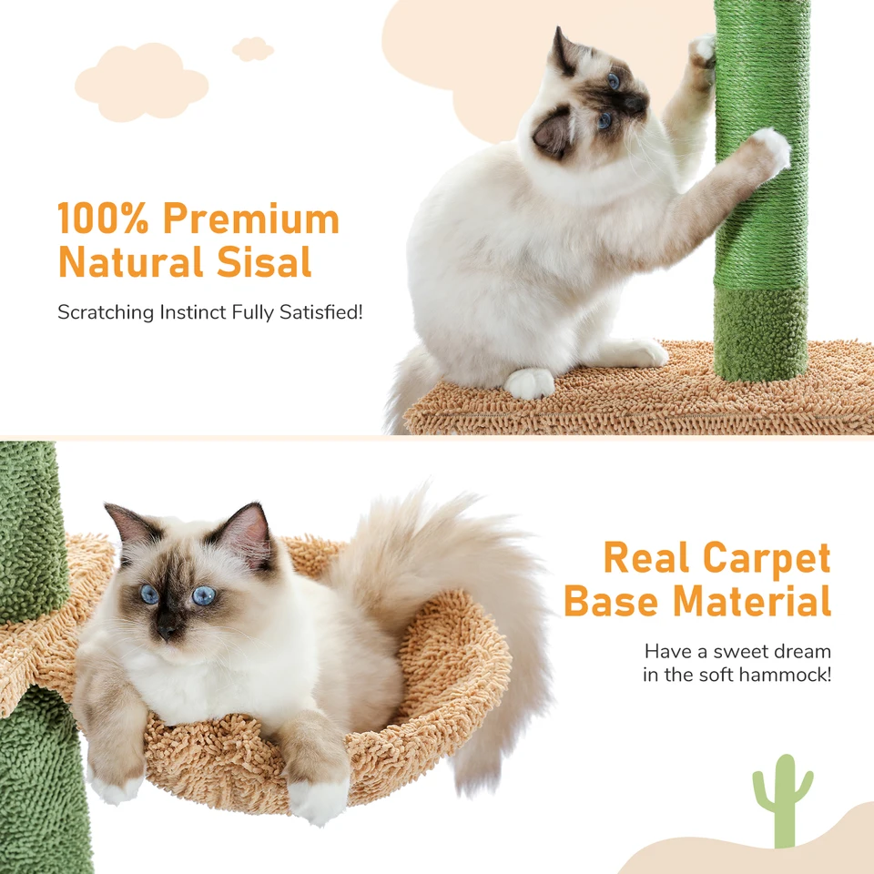 5-Tier Adjustable Indoor Cat Tree Tower