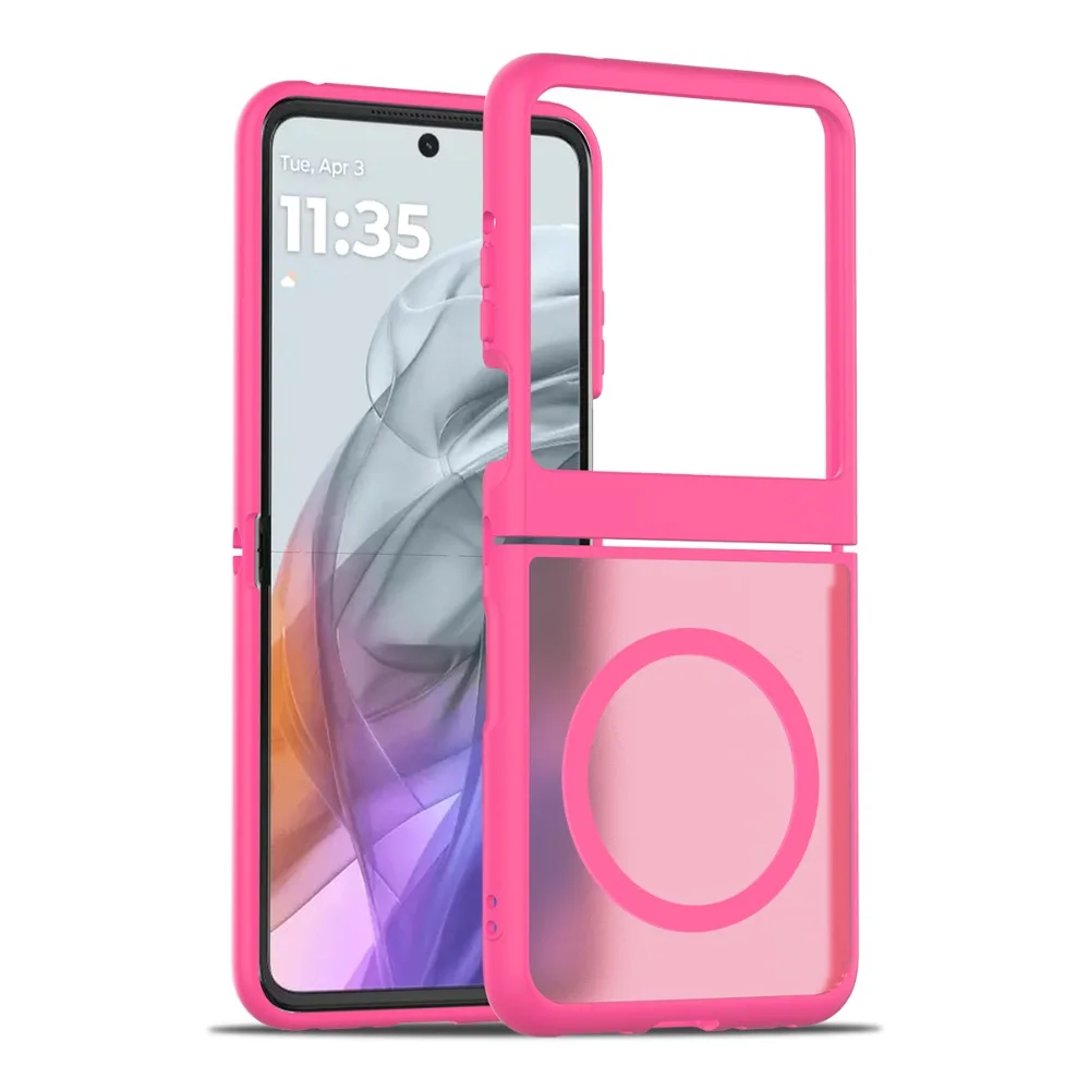 Translucent Magnetic Shockproof TPU Phone Case - Matte Finish