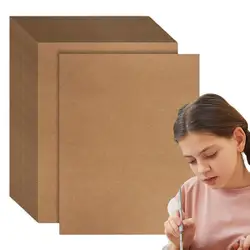 Brown Cards A6 Brown Craft Paper 100 Pack Kraft Paper Perforated Cardstock Blank Printable Business Cards For DIY Crafts