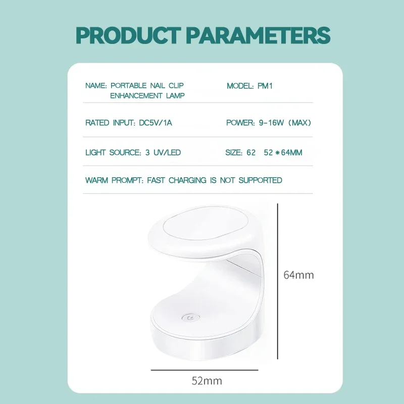 NAILPOP Small Nail Lamp Dryer UV LED USB Lamp Manicure Curing Gel Polish Egg Shape Design Machine Single Finger Nail Art Tools 6
