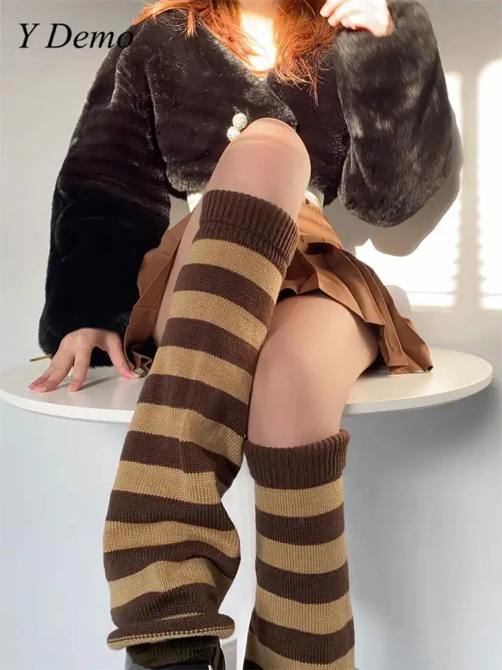 Scaldamuscoli In Pizzo Con Volant Y2K | Copristivali Elastici Harajuku | Unisex - 2