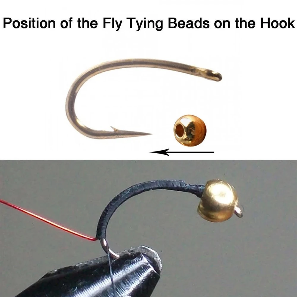 25Pcs/lot Nice-Designed Slotted Tungsten Beads Fly Tying Beads Tungsten 2mm/2.5mm/2.8mm/3.3mm/3.5mm Fly Tying Material