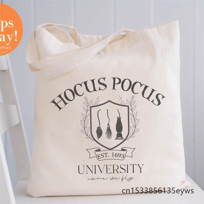 Hocus Pocus Graphic Hipster Cartoon Print Shopping Tote Bags Girls Pacakge Hand Bag