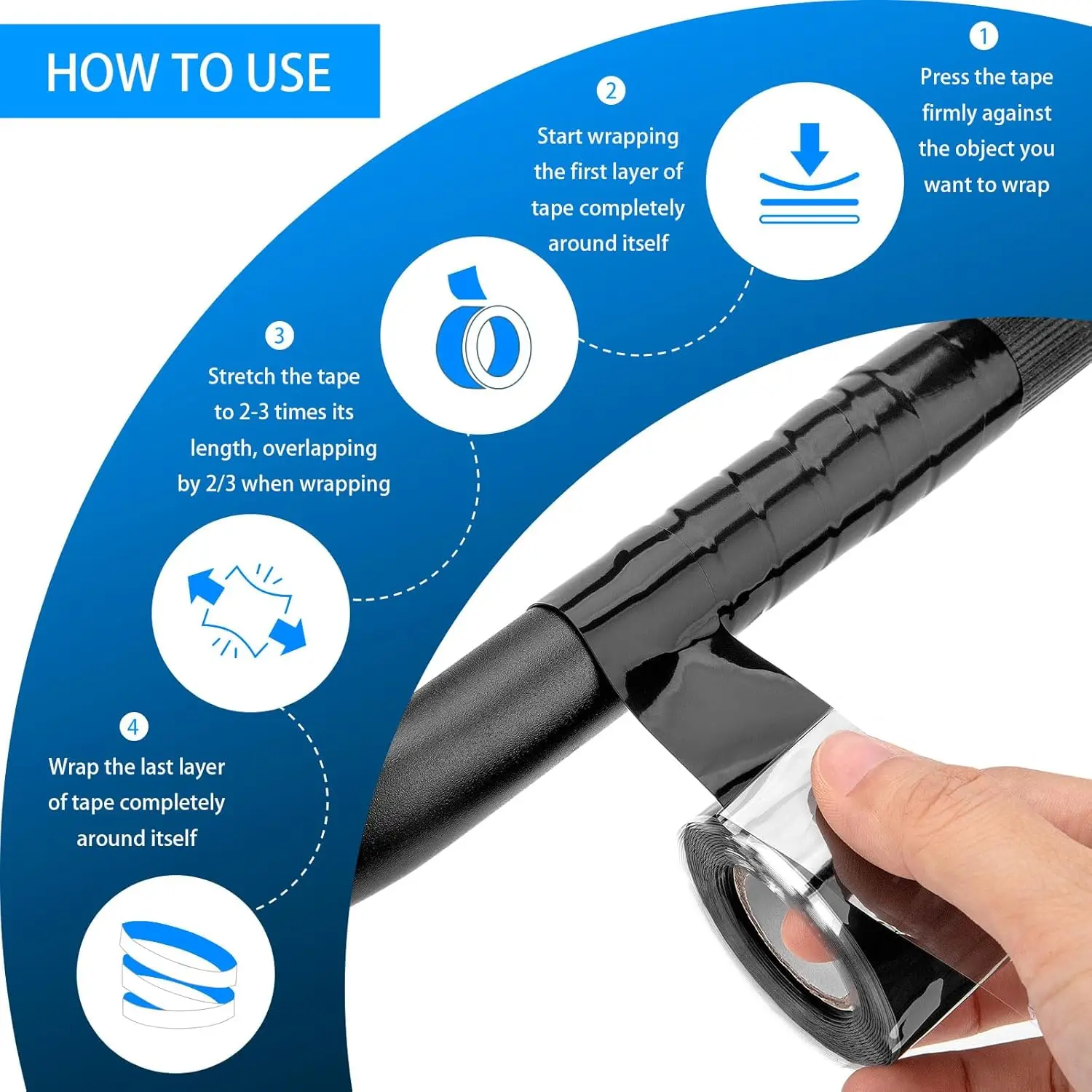 Silicone Anti-Slip Grip Tape for Fitness and Sports Equipment