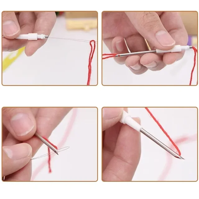 Functional Home Stamping Pen Embroidery Fine Flower Handmade Needle Needlework Traditional Weaving Convenience 4
