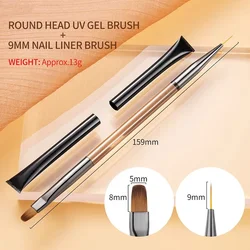 Nail Art Design Pen for DIY Manicures - Professional Gel Brush Tool (9mm)