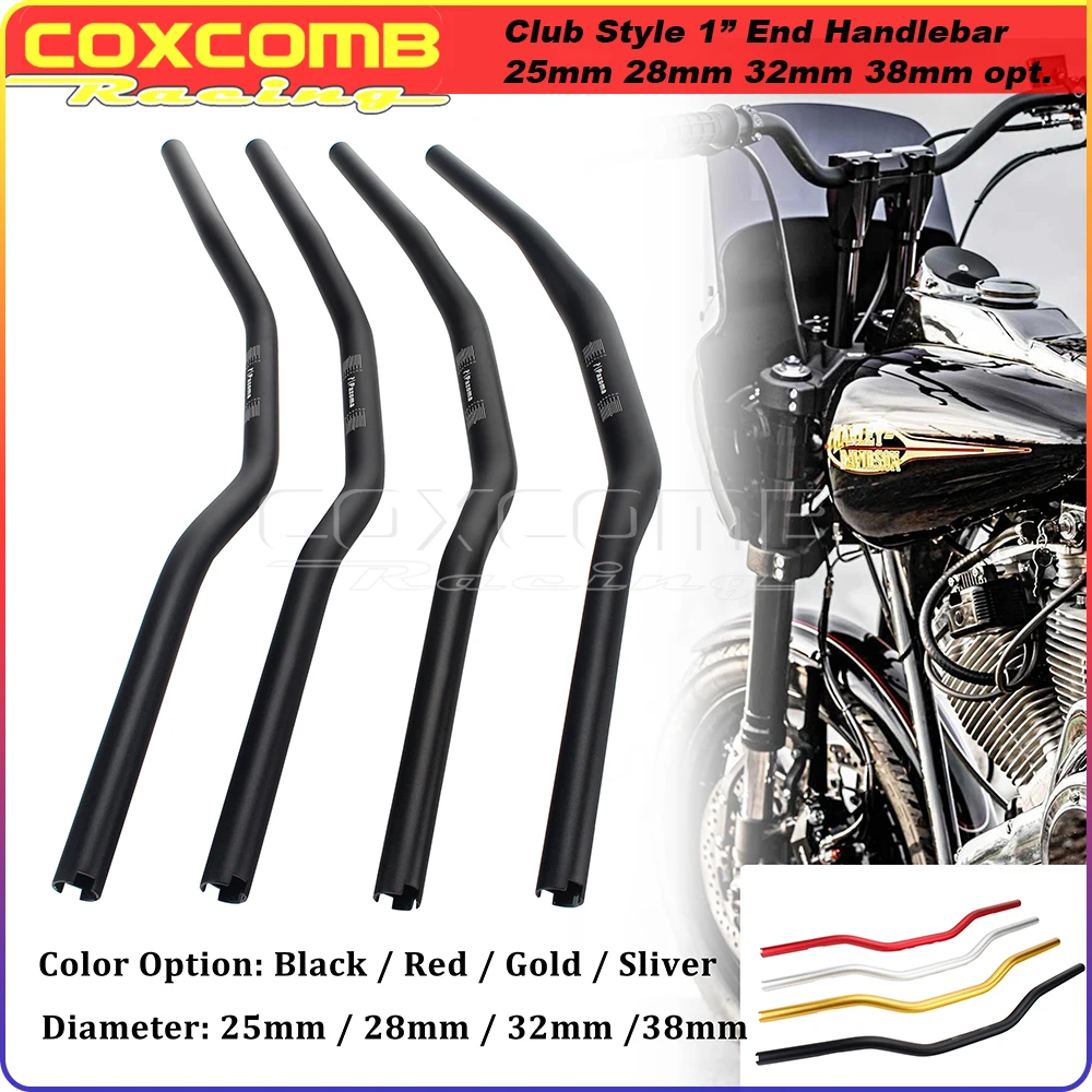 Club Style Bars Moto Vietate 1 "Manubrio 28Mm 32Mm 38Mm Fat Bar Per Harley Dyna Street Bob Low Rider S Cafe Racer 32"