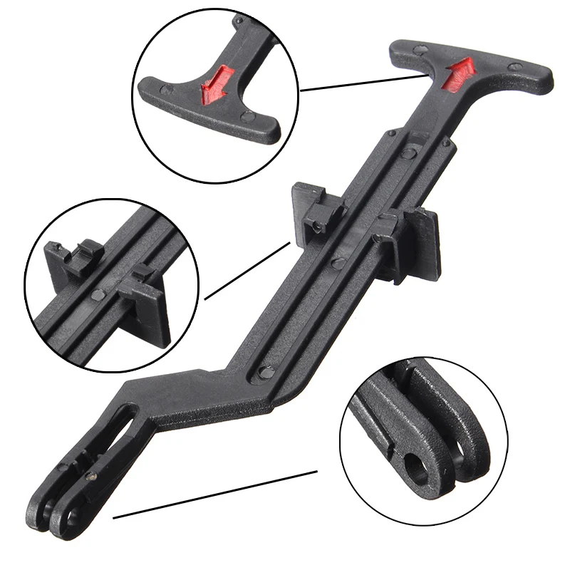 1PCS For VW Passat B5 B5.5 Black Bonnet Hood Release Rod Lock Latch Handle 3B0823593 1998 1999 2000 2001 2002 2003 2004 hood release latch repair kit hood release lever grip