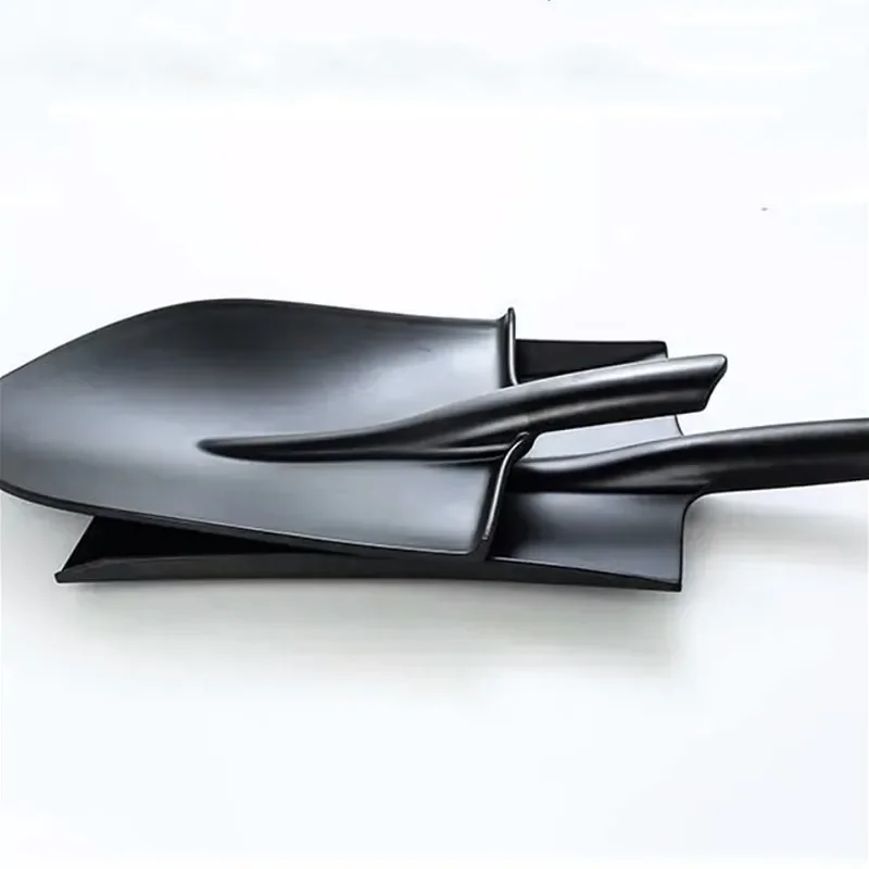 Black Creative Melamine Plate Shovel model Barbecue plates Restaurant barbecue salad dinner plates Household plastic tableware plastic serving tray