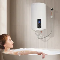 Chauffe-eau électrique 30L, 2000W, vertical, avec affichage numérique, robinet et douchette pour cuisine, salle de bain, salon, maison 3